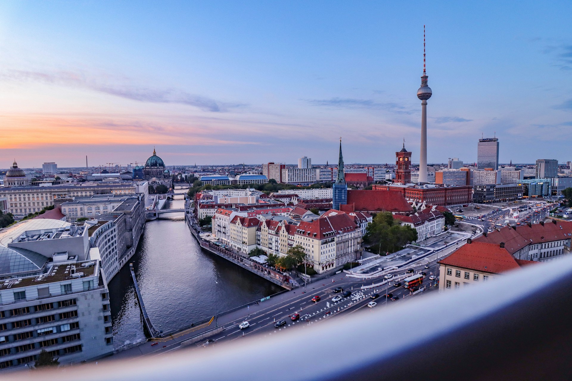 Berlin skyline in daytime, representing German culture and creativity