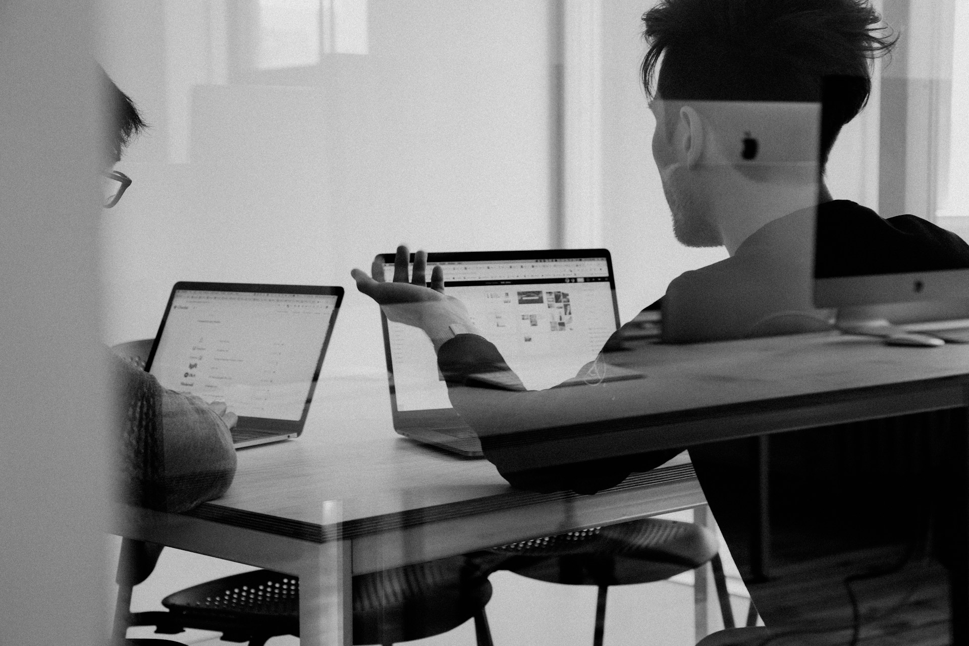 Business team collaborating in professional office environment